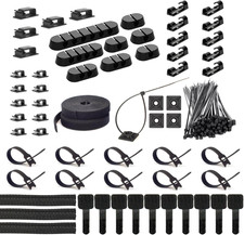 163 PCS Cable Management Kit for a Tidy Home Office Space