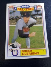 Roger Clemens Boston Red Sox 1986 Topps All-Star Game FADED RED BACK Oddball