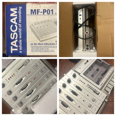 Tascam MF-P01 Portastudio 4-Track Analog Cassette Tape Recorder with Adapter