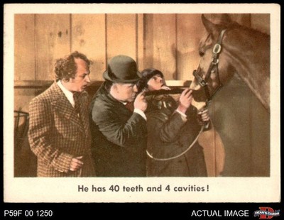 1959 Fleer Three Stooges #66 He Has 40 Teeth and 4 Cavities  5.5 - EX+
