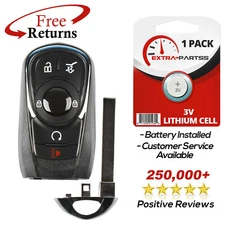 Remote Keyless Entry Fob Replacement Uncut Key Blade For Buick 6b RS (HYQ4AA)