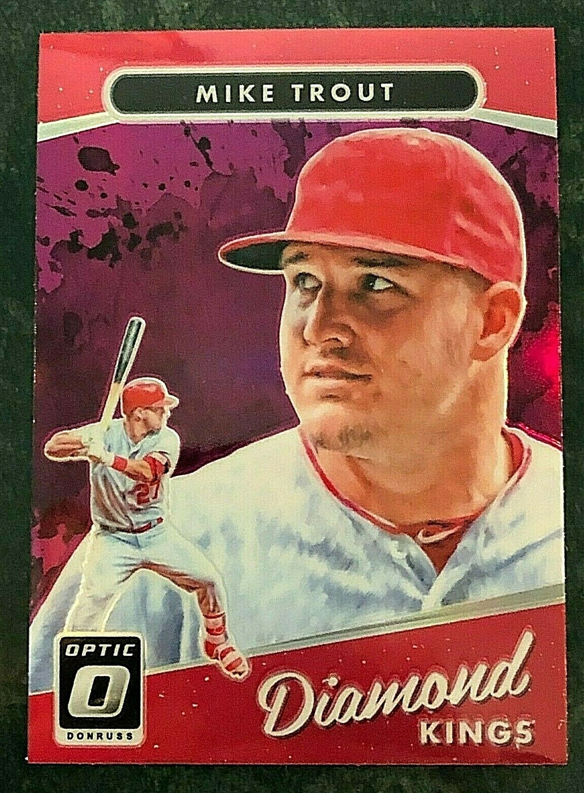 2017 Donruss Optic Mike Trout, DK Purple Variation Card #13, Los Angeles Angels