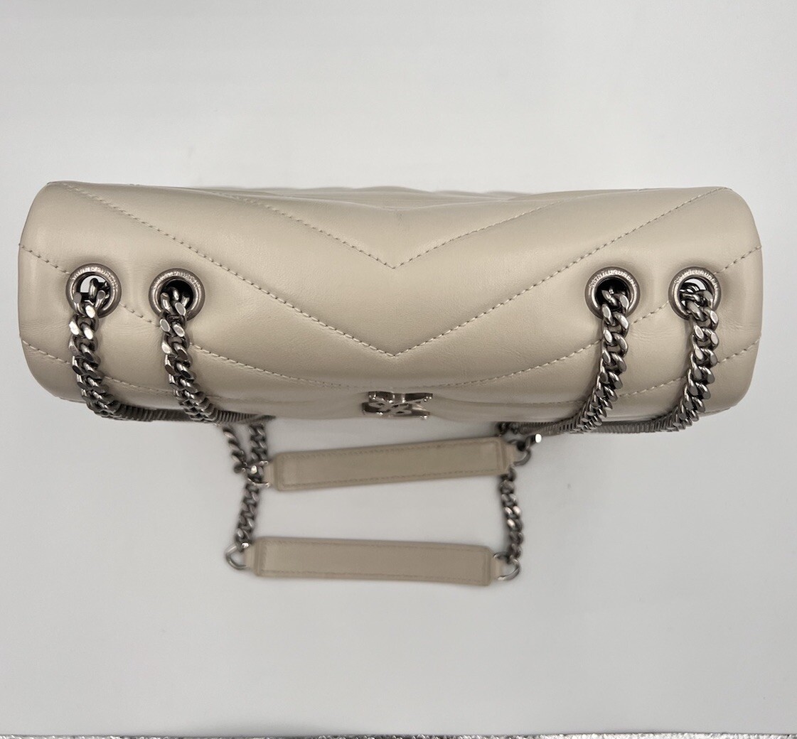 SAINT LAURENT Borsa YSL Loulou piccola bianca vintage