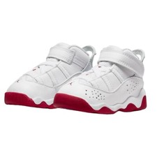 Nike Air Jordan 6 Rings TD White Hibiscus 323420-116 Toddler Baby Size 7C