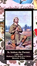 Saint St. Isidore the Farmer + Prayer (2 x 3.5") Heavy Paperstock Holy Card