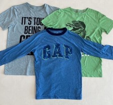 EUC LOT of 3 Boys Short-Sleeve and Long-Sleeve Tees Gap Old Navy Childrens Place