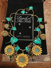 Lunch At The Ritz SUNFLOWER Necklace:  SUPER RARE & EXCELLENT!!!