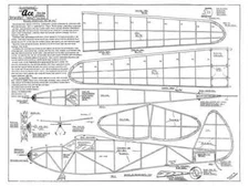 Cloudcraft Ace Rubber Power 32" Model Airplane Printed Plans