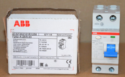 ABB 2CSF202101R1250 Fehlerstrom-Schutzschalter NEU OVP