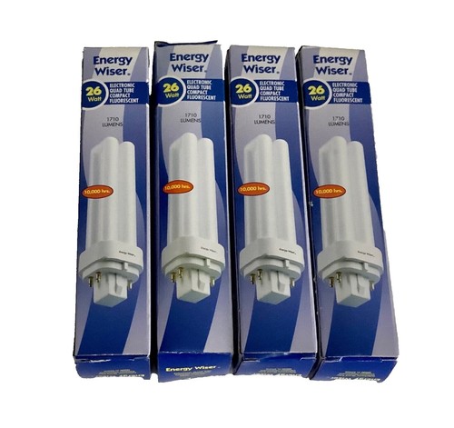 Circle 6-Pack PLT-42W Triple Tube CFL Light Bulbs – 42W, 4100K Cool White, 4-Pin GX24Q-4 Base