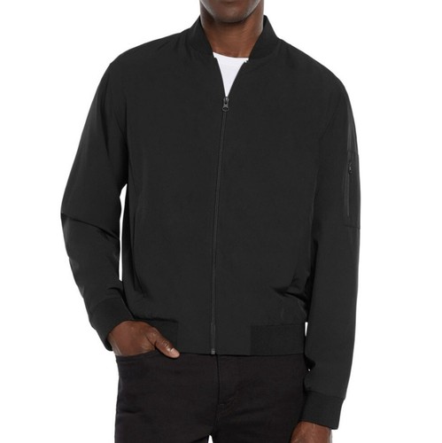 Express Men’s Bomber Jacket Size L Black Full Zip Lightweight Pockets NWT $148 - 第 1/17 張圖片
