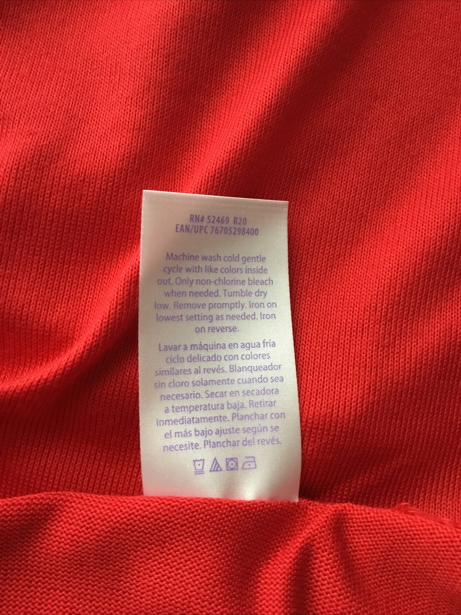 SECRET TREASURES SUPER SOFT KNIT Red Embroidered Long Sleeve
