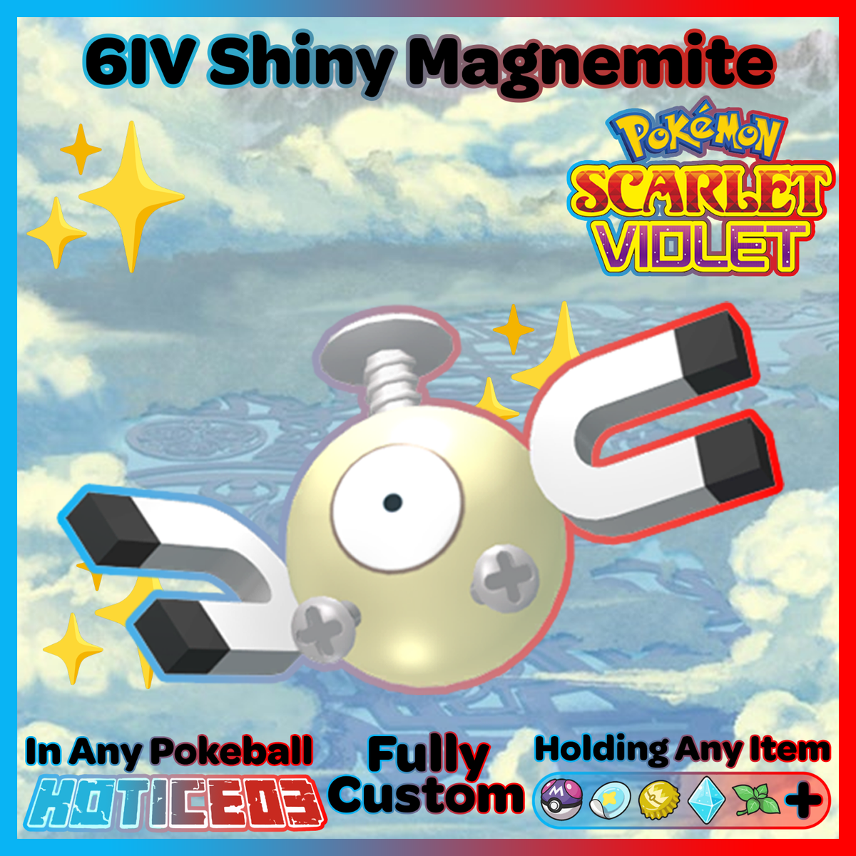 shiny magnemite pokemon card ✨ Shiny Magnemite 6IV ✨ Pokemon Scarlet & Violet 🚀 Fast 🚀