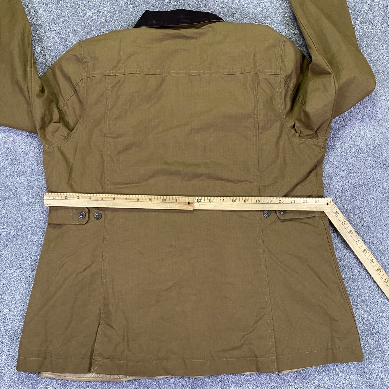 Orvis Halley Stevensons Waxed Cotton Jacket Women XL Ripstop Lined