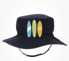 GYMBOREE SWIM SHOP NAVY Bucket Floppy Sun Hat with SURFBOARDS HAT 5 7 new NWT