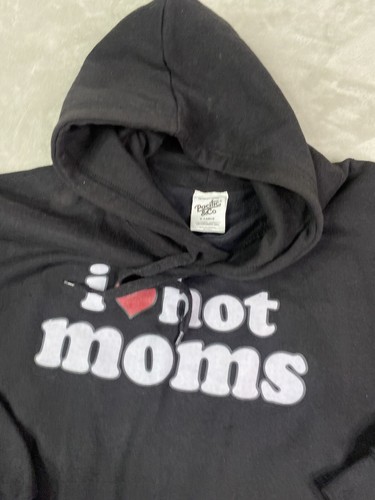 Pacific & Co Black Hooded Pullover Sweatshirt I ❤️ Hot Moms Adult Unisex Size XL - Picture 7 of 10