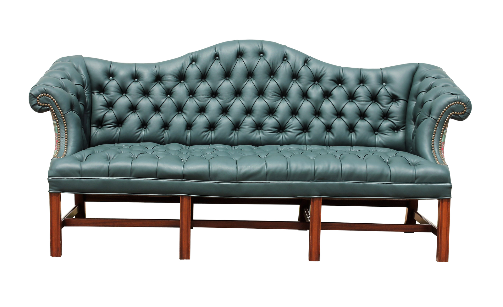 Camelback Tufted Leather Sofa Baci Living Room