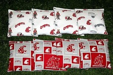 Cornhole Bean Bags Set of 8 ACA Regulation Bags WASHINGTON STATE UNIV. COUGARS