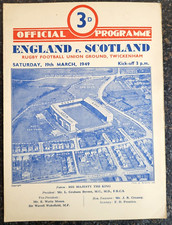 ENGLAND v SCOTLAND - TWICKENHAM 1949 - RUGBY UNION OFFICIAL PROGRAMME