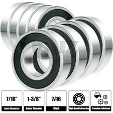 Qty.8 1620-2RS Deep Groove Radial Ball Bearing 7/16in x 1-3/8in x 7/16in