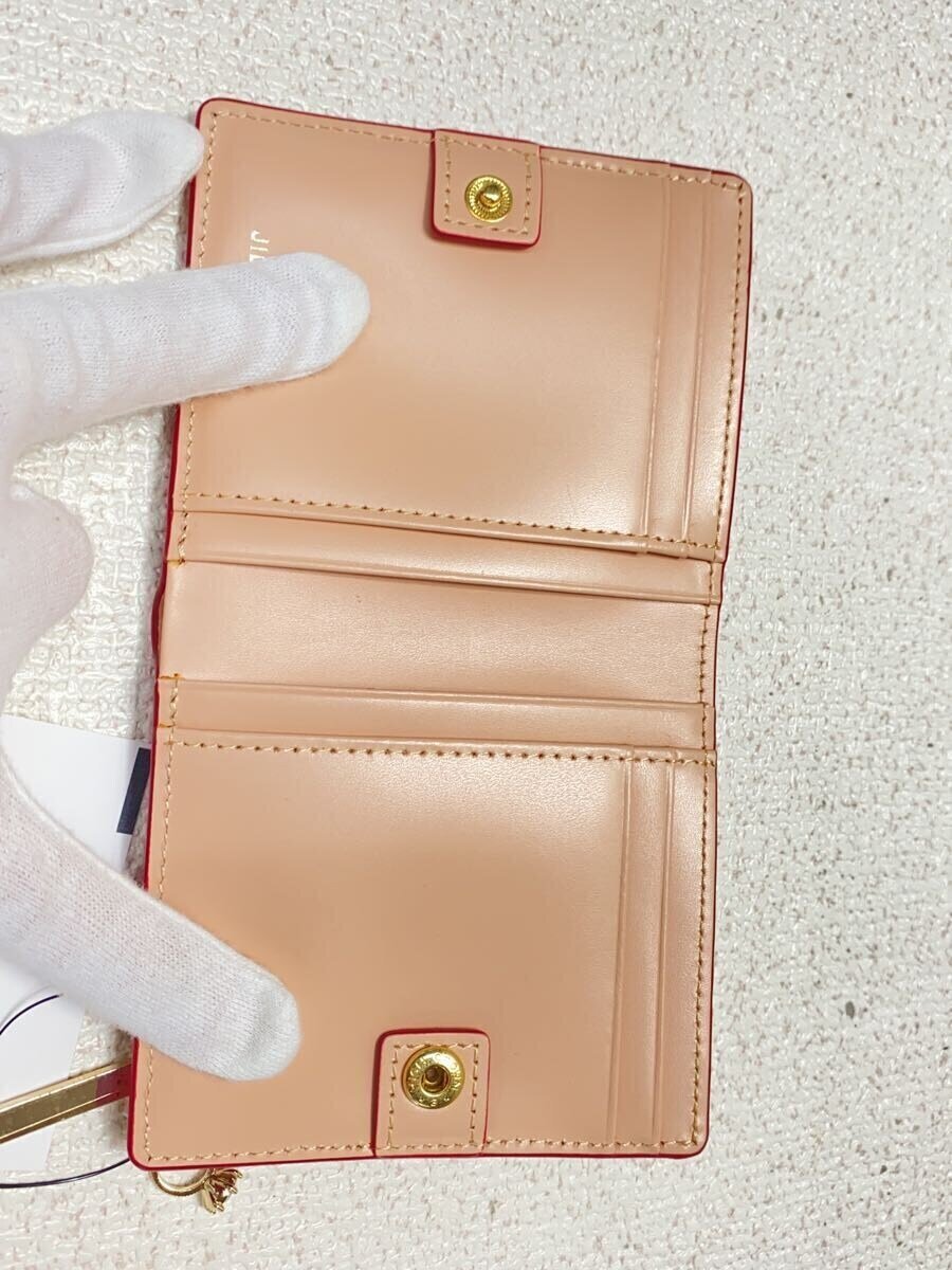 JILLSTUART Two-Fold Wallet Cowhide PNK Solid Color Women's