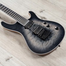 Mayones Regius 4ever Evertune 7-string Guitar, 5a Quilt Galaxy Eye Black Gloss