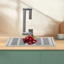 304 Stainless Steel Sink Kitchen Sink with Foldable and Rotatable Faucet Black