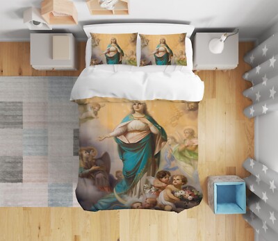 3D Religion Woman A7192 Bed Pillowcases Quilt Duvet Cover Set Queen King Amy