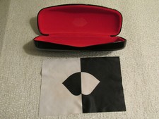 LULU GUINNESS EYEGLASSES SUNGLASSES CASE CLEANING CLOTH HARD CLAMSHELL STORAGE