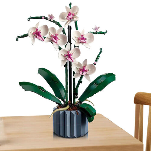 Neu 10311 Icons Orchid Artificial Plant Building Set with Flowers,Home DIY Décor - Bild 1 von 12