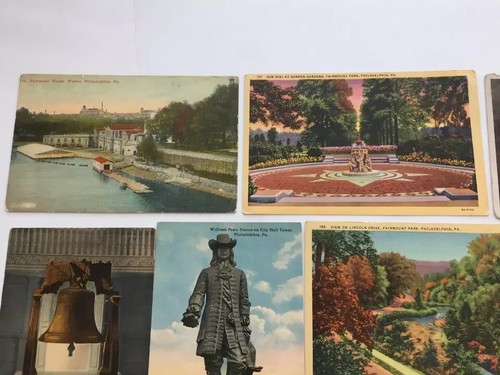 LOTE 11 postales vintage Philadelphia PA 1916 Liberty Bell Fairmount Park Penn - Imagen 6 de 8
