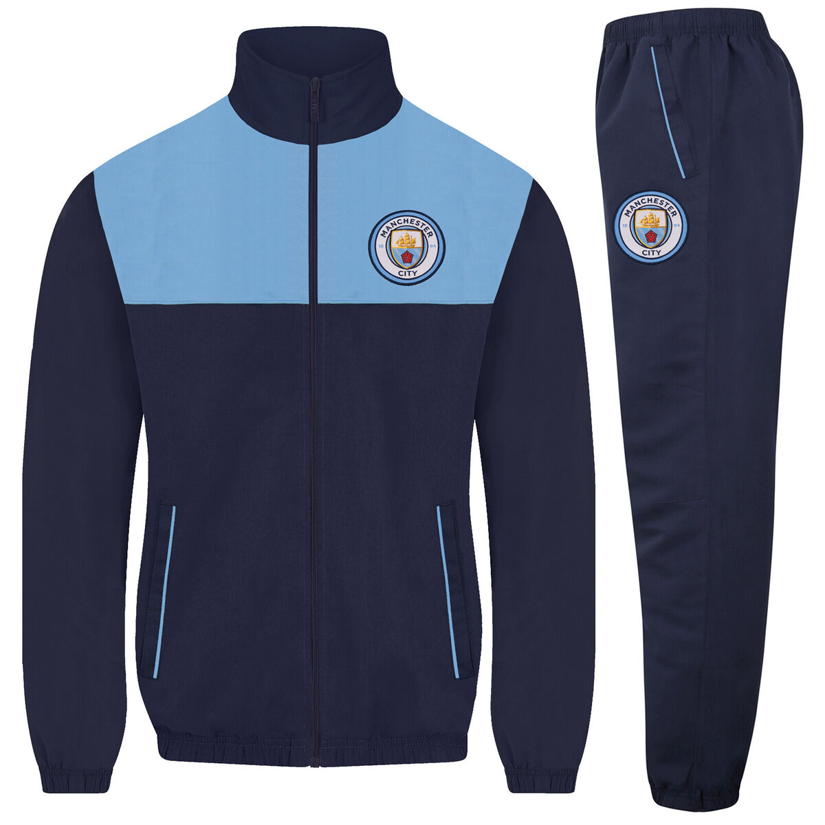 Manchester City FC Official Soccer Gift Mens Jacket & Pants Manchester City FC Official Soccer Gift Mens Jacket & Pants