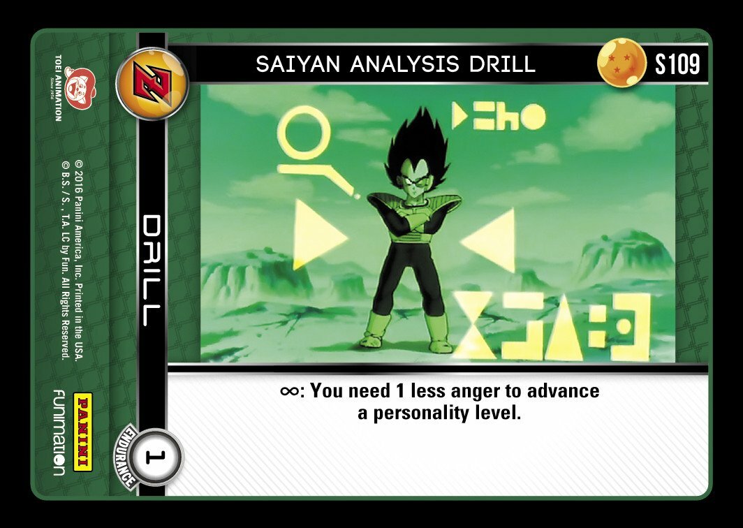 DBZ Dragon Ball Z TCG Panini Awakening S109 Saiyan Analysis Drill