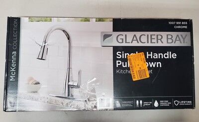 Glacier Bay McKenna Single-Handle Pull Down Sprayer Kitchen Faucet in Chrome