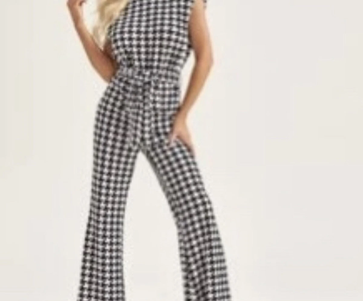 Houndstooth romper sales