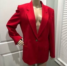 Pendleton Vintage Virgin Wool Red Blazer Women's Size 12