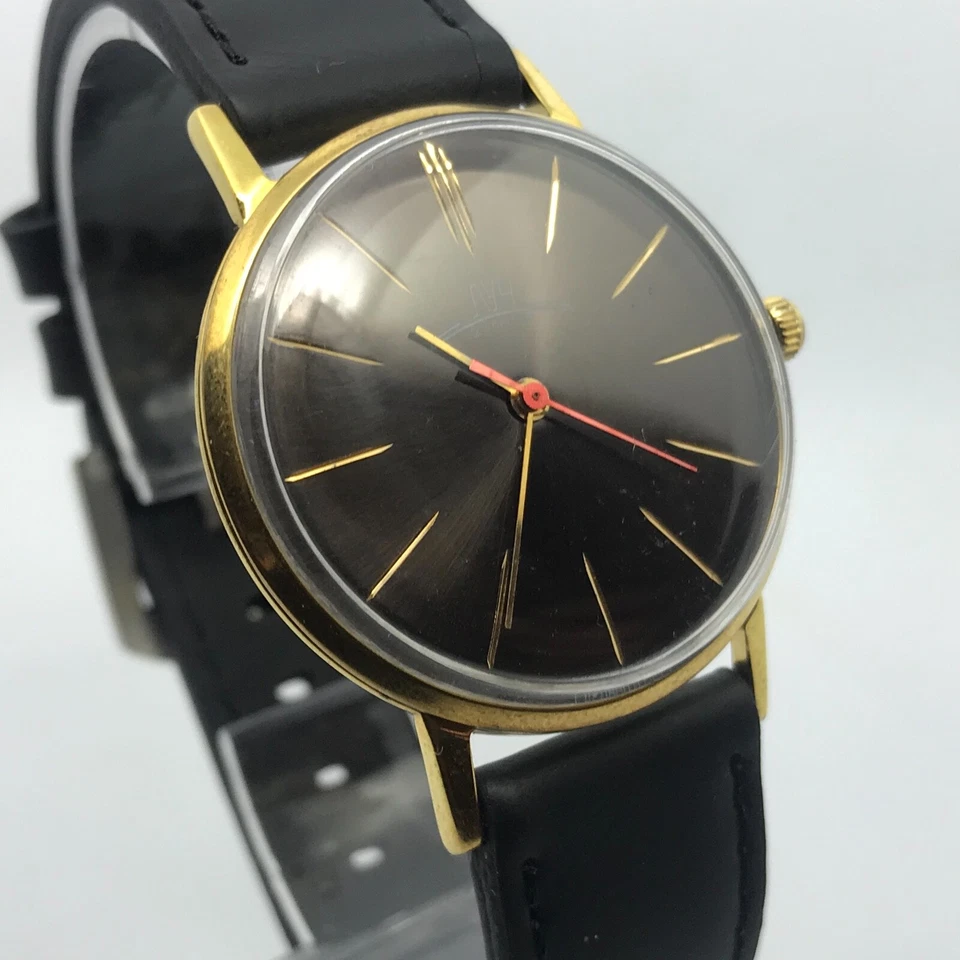 ☭ Reloj de pulsera Luch de Luxe ultra delgado soviético para hombre vintage reloj mecánico URSS Foto 2 de 4
