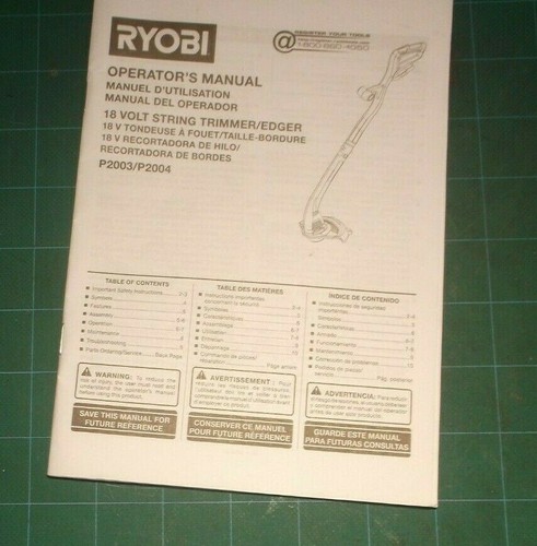Ryobi P2003/P2004 18V String Trimmer 
