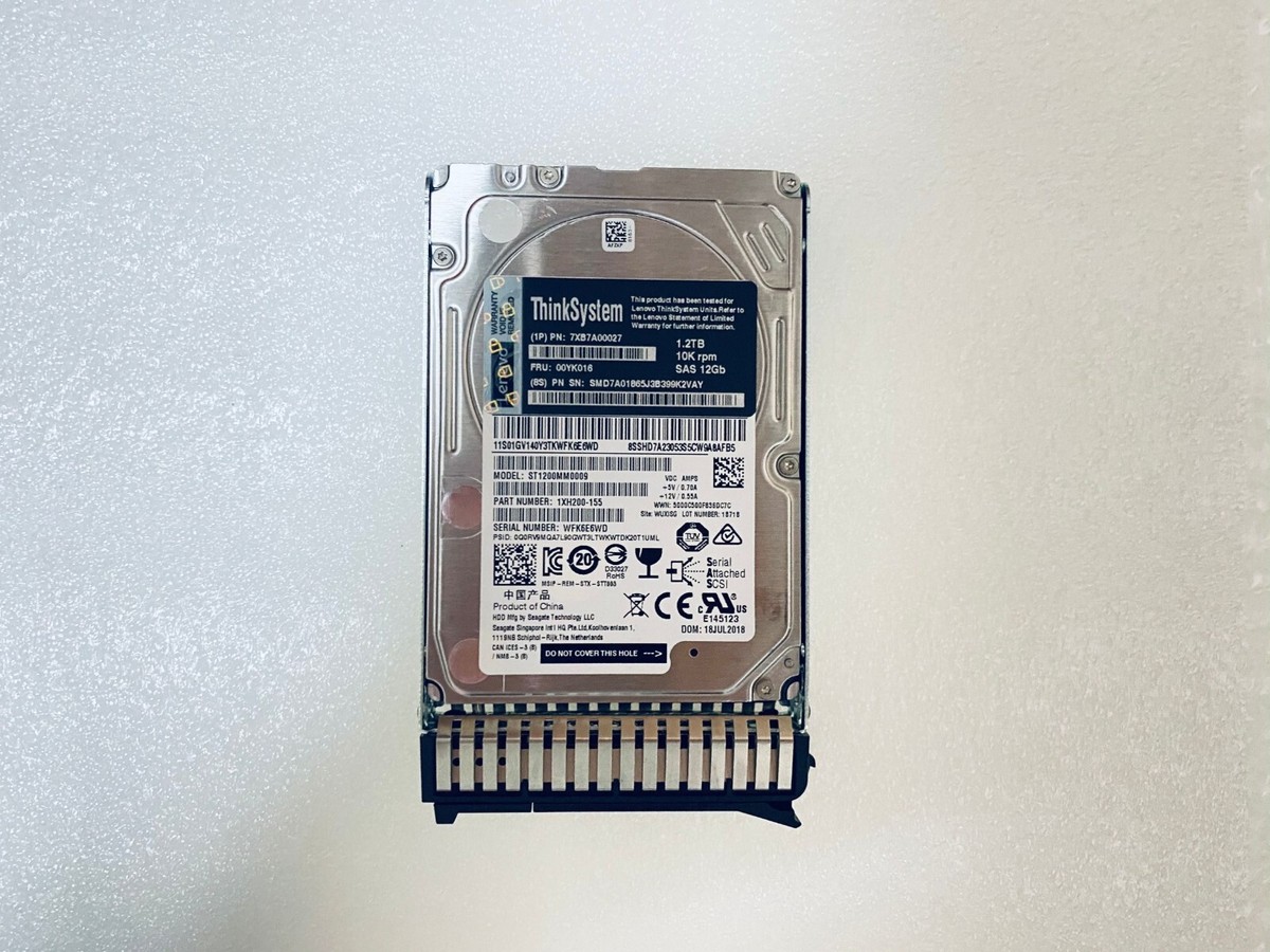 Lenovo 00YK016 ThinkSystem 1.2TB 10K SAS 12Gb/s 512N 2.5in