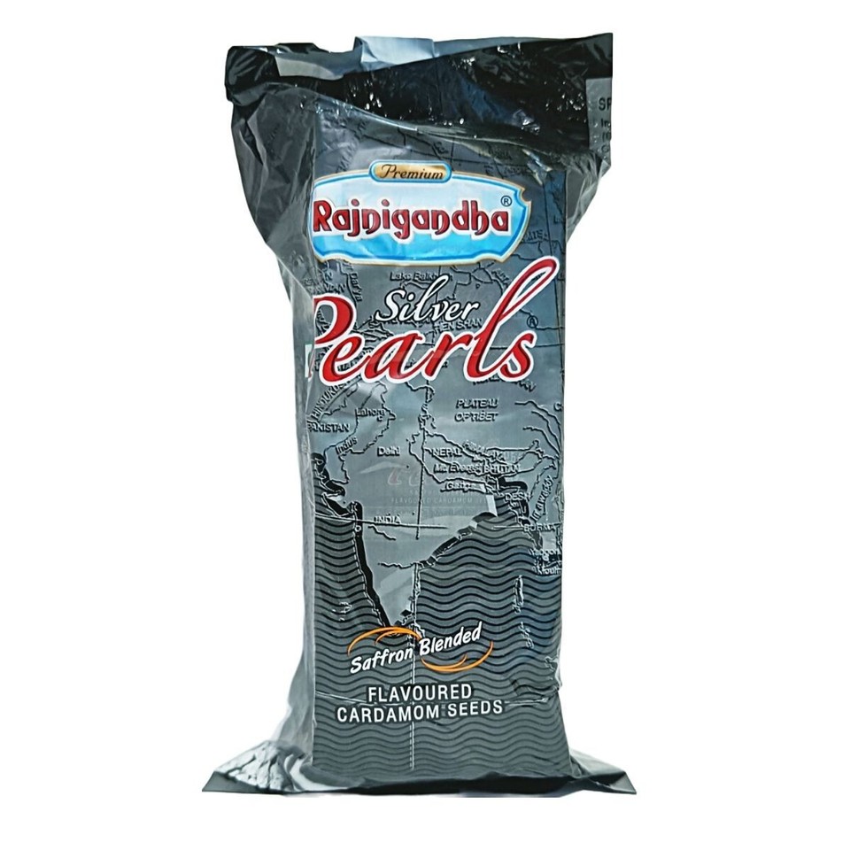 130 pouch Rajnigandha Silver Pearls Saffron blended Cardamom seeds 0.14