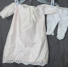 Handmade White Pink Fancy Doll Dress/Gown w/Matching Pantaloons