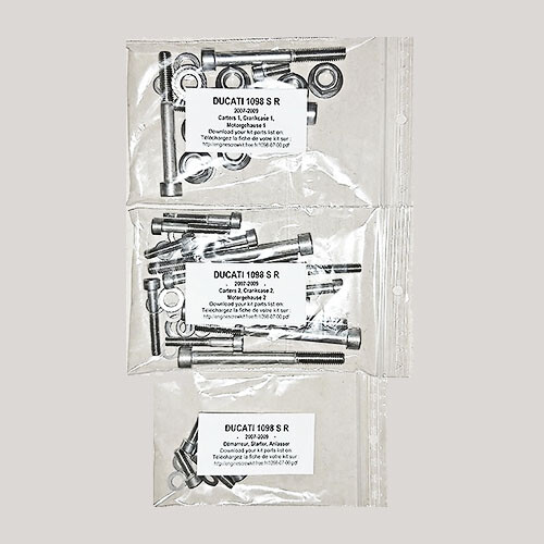 Vis BTR de carter pour Ducati 1098S Streetfighter finition chrome premium