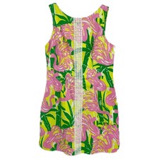 Lilly Pulitzer for Target Pink Green Sleeveless Flamingo Print Mini Dress
