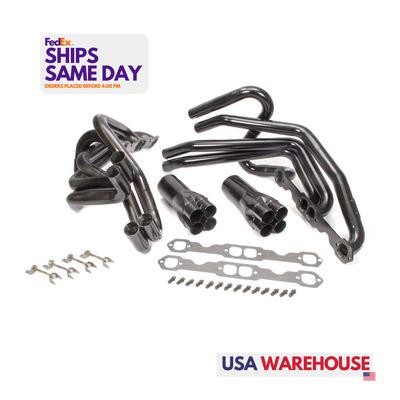Schoenfeld H180, 2 Pack Black Steel Sbc 180D C/O Headers 1-3/4 Performance Parts