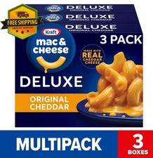 Kraft Deluxe Original Cheddar Macaroni  Cheese Dinner   3-Pack, 14oz Boxes