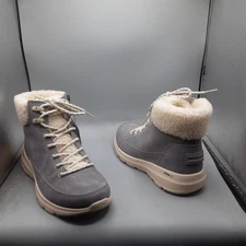 Skechers On The Go Glacial Ultra Woodlands Boots Women's 5M Grey A267