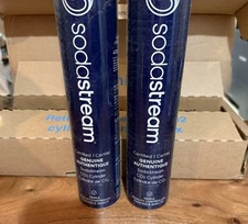 TWO SodaStream CO2 Cylinder Quick Connect Pink Carbonator 60L Exp May 2030