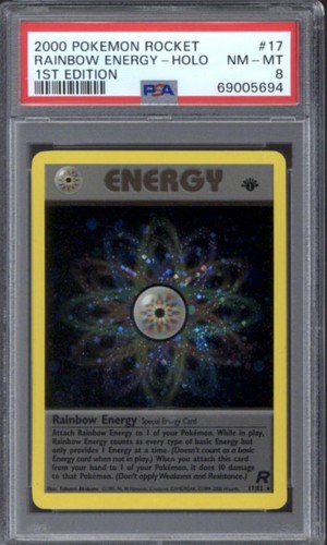 Rainbow Energy (1st Edition) graded PSA 8 for sale on eBay