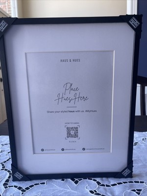 Lot Of 6 Haus And Hues Black 11x14 Frames With White Mat Plexi Glass New In Box