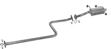 NISSAN MICRA HATCHBACK 1.0 54HP 1993-1999 Silencer Exhaust System